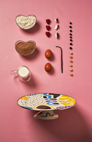 Flashback Footed Cake Serving Plate