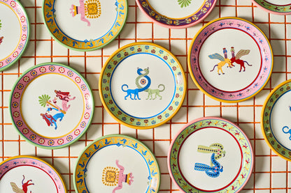 Cosmogenesis Eagle Goddesses Pink Plate