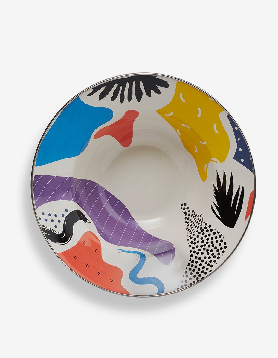 Flashback Footed Big Fruit Plate