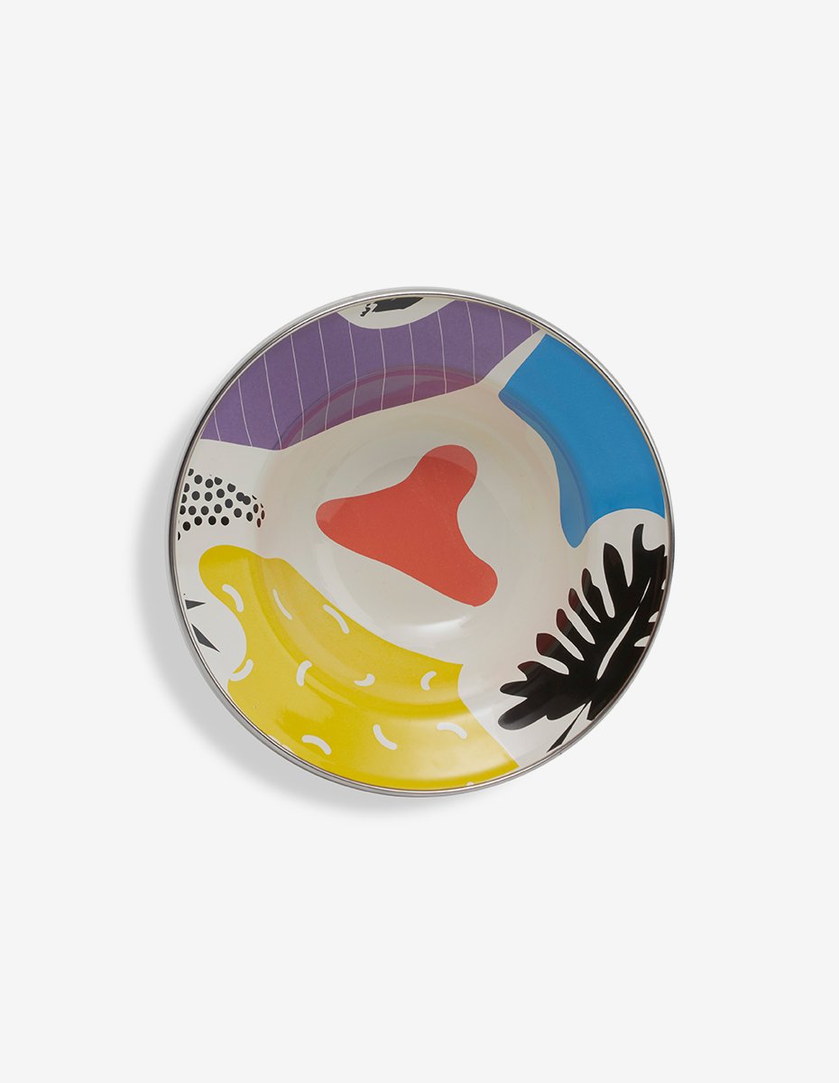 Flashback Footed Small Fruit Plate