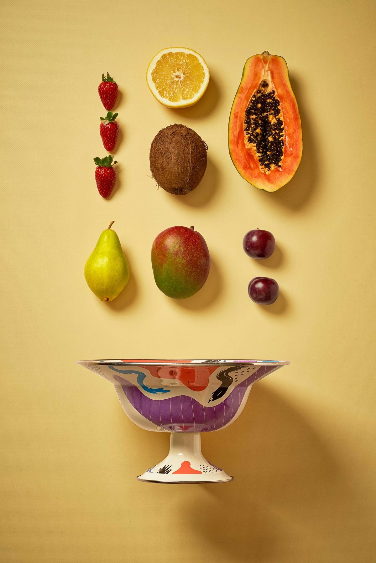 Flashback Footed Big Fruit Plate